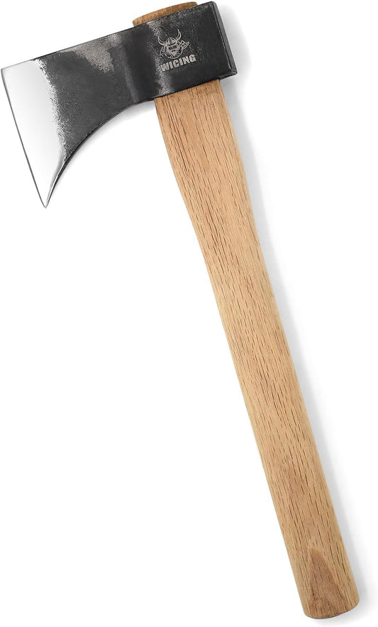 15.7" Throwing Axe, 1065 Manganese Steel Throwing Hatchet Beech Wood Handle for Axe Throwing Competitions