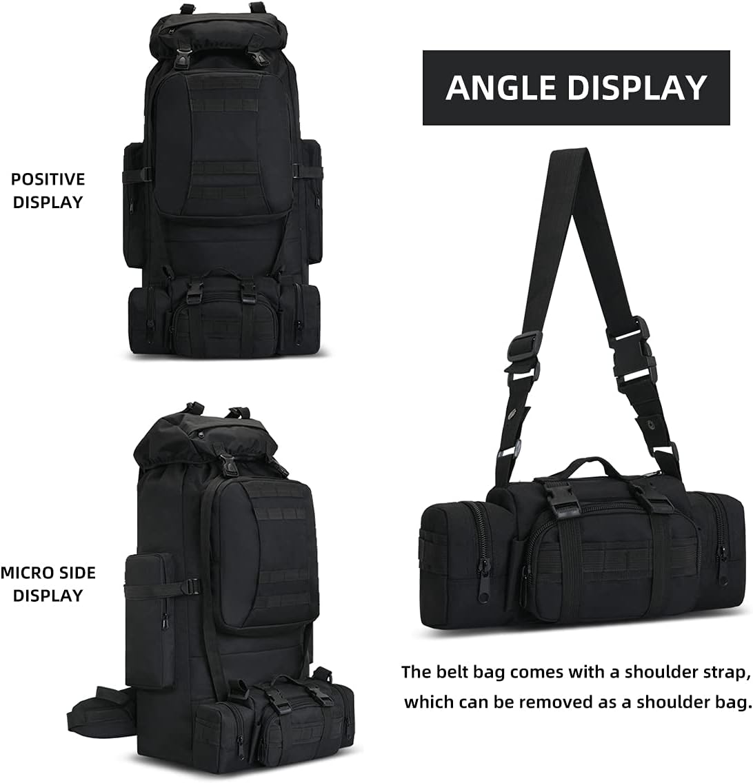 King'sGuard 100L Camping Hiking Backpack Molle Rucksack Military Camping Backpacking Daypack