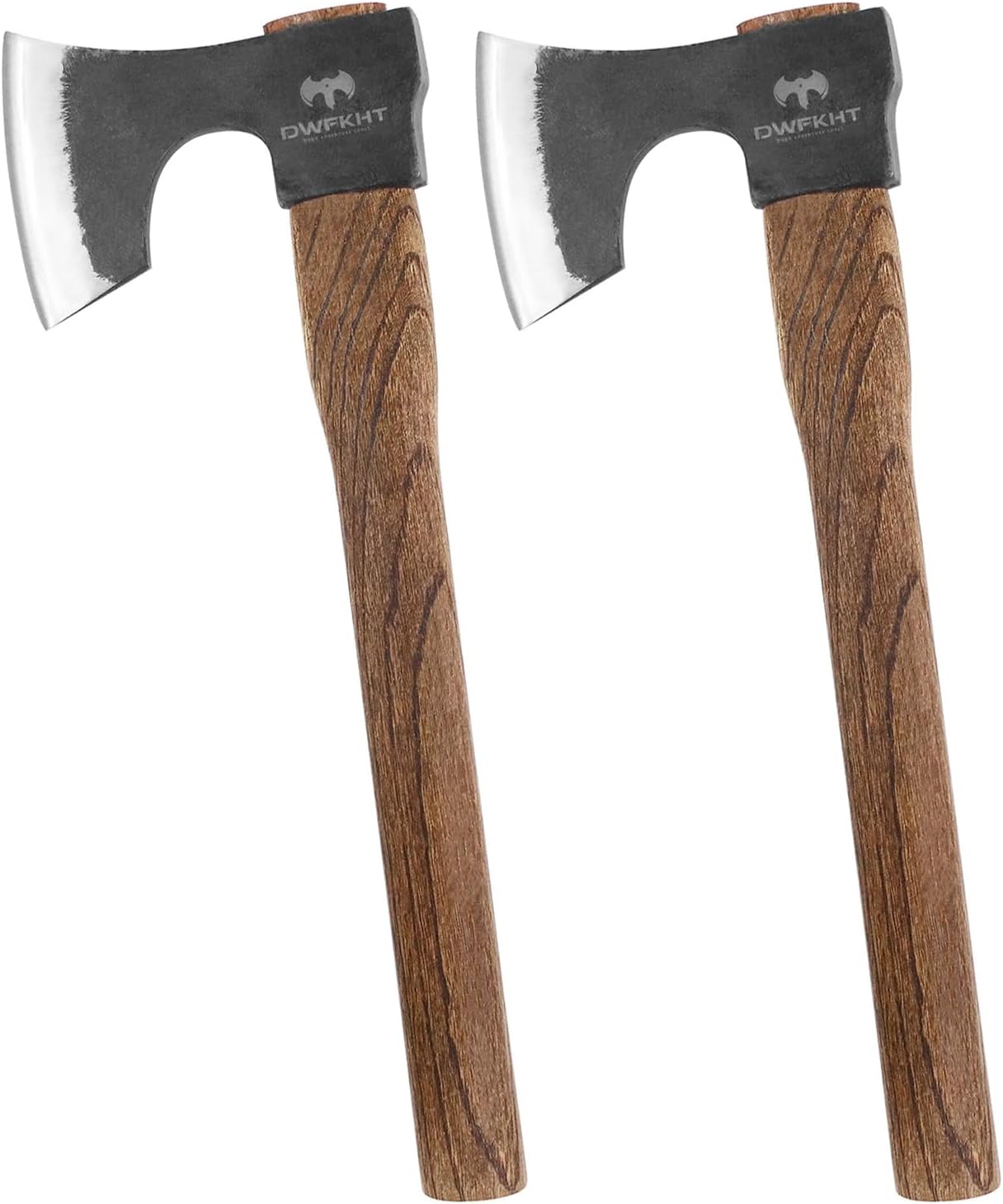 16.5" Throwing Axe, 2 Pack Throwing Axe Set with 1065 High Carbon Steel & Beech Wood Handle, Perfect for Axe Throwing Games, Competition and Recreation, Ideal Gift for Men (Black)