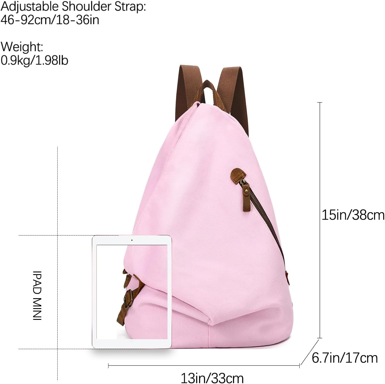 KL928 Canvas Vintage Backpack – Large Casual Daypack Outdoor Travel Rucksack Hiking Backpacks for Men Women