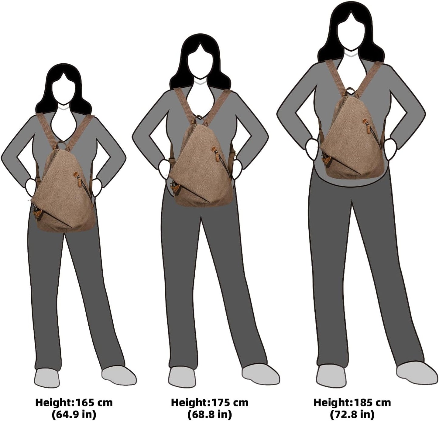 KL928 Canvas Vintage Backpack – Large Casual Daypack Outdoor Travel Rucksack Hiking Backpacks for Men Women