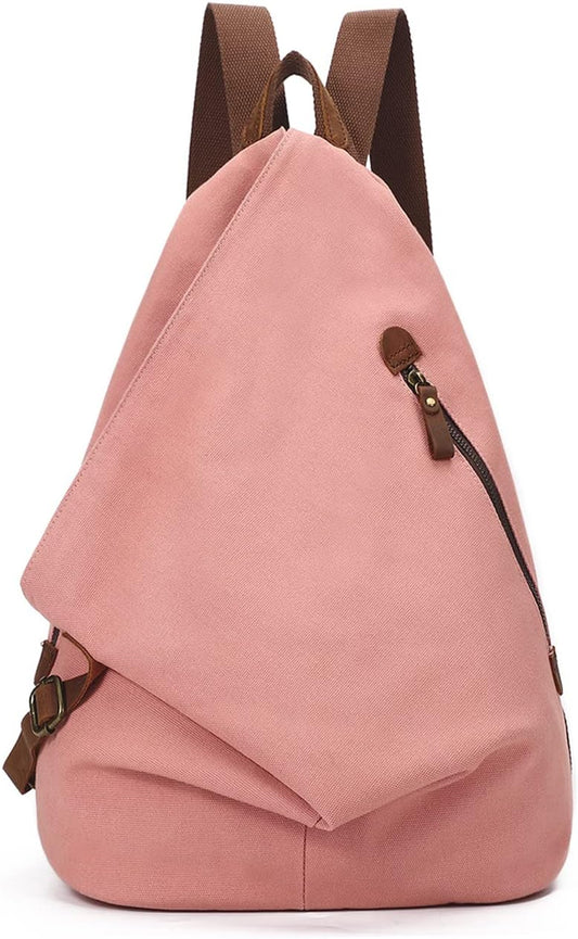 KL928 Canvas Vintage Backpack – Large Casual Daypack Outdoor Travel Rucksack Hiking Backpacks for Men Women