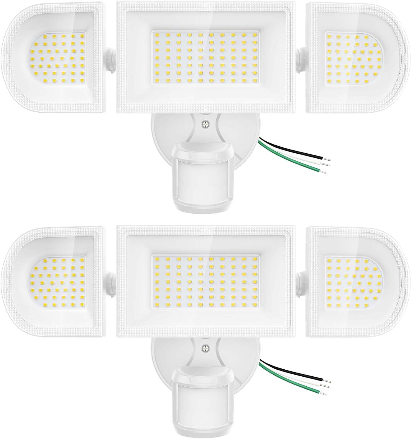 150W Motion Sensor Lights Outdoor for Outside, 15000LM LED Flood Lights Outdoor Wired Dusk to Dawn, Exterior Security Floodlight Fixture Waterproof IP65, Outdoor Lighting for House, Garage 2 Pack