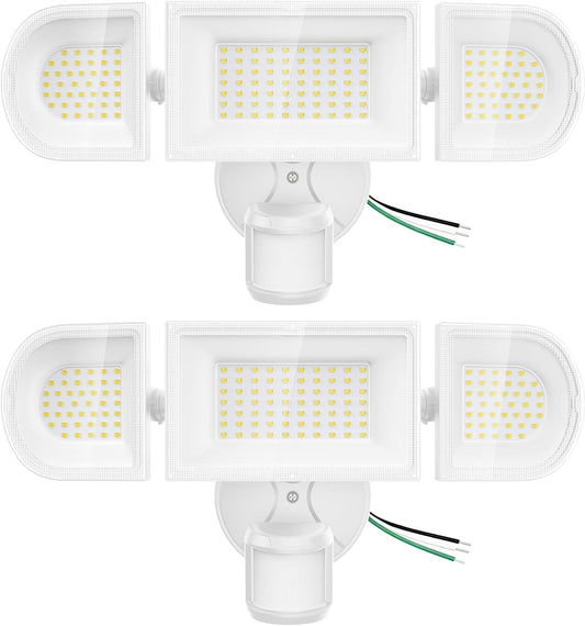 150W Motion Sensor Lights Outdoor for Outside, 15000LM LED Flood Lights Outdoor Wired Dusk to Dawn, Exterior Security Floodlight Fixture Waterproof IP65, Outdoor Lighting for House, Garage 2 Pack