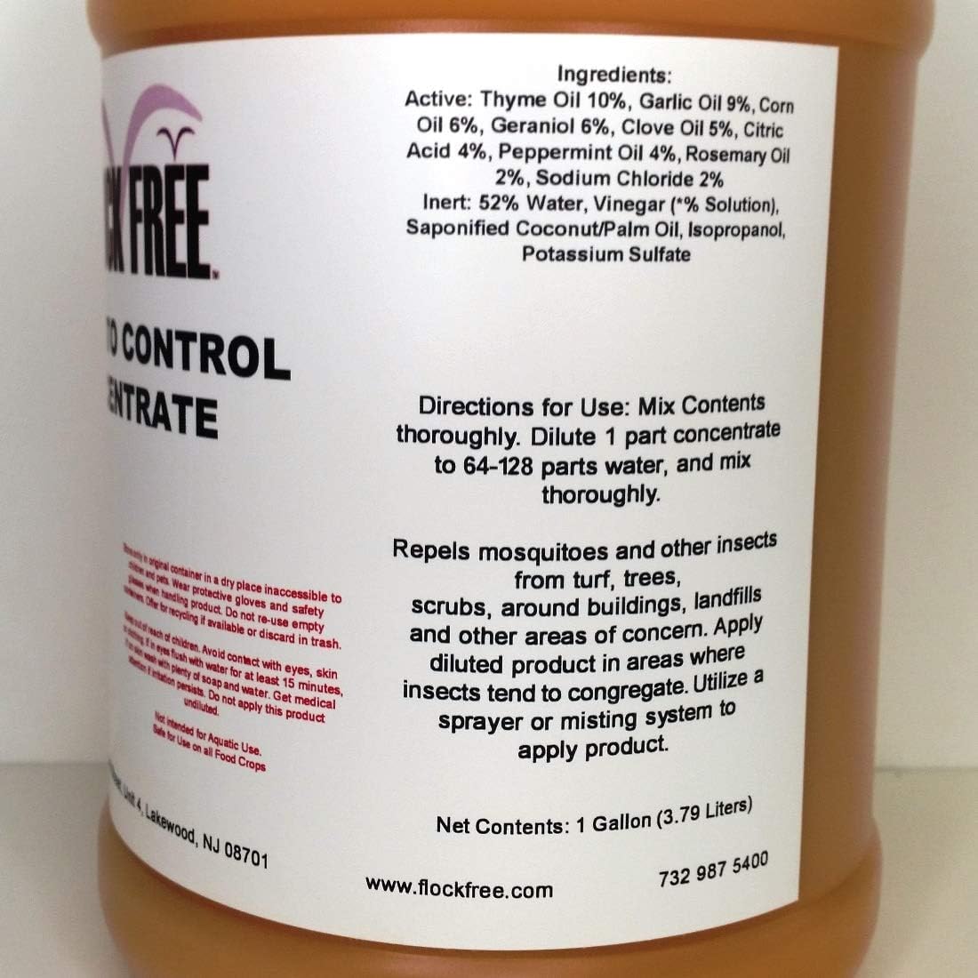 Natural Mosquito Control Spray Concentrate – Repels Mosquitoes, Ticks, Fleas, Flies, Gnats & Chiggers – Makes 128 Gallons (1 Gallon Concentrate) – Safe & Effective Outdoor Protection