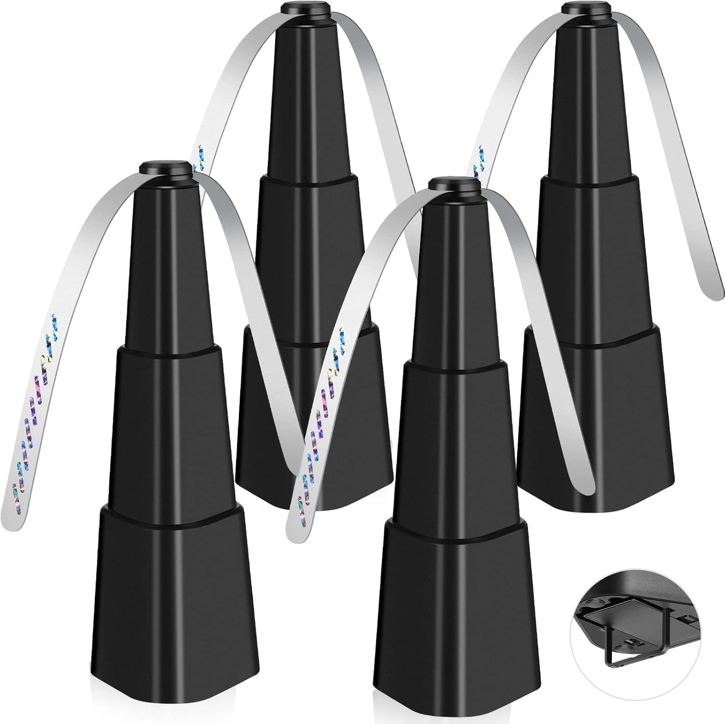 Fly Fans for Tables 4 Pack - Portable Automatic Picnic Table Food Repellent Fans Spinner for Restaurant, Party, Home