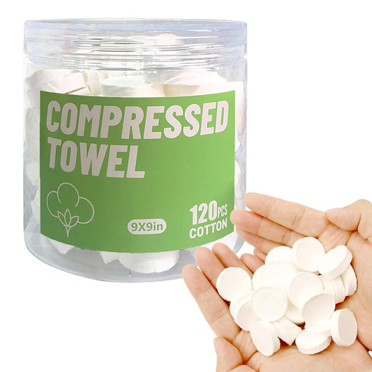 120 Pcs Compressed Towel Tablets, Compressed Washcloths ForTravel, Camping Towel, Coin Towels, Expandable WipesDisposable Face Towels For Home, Beauty Salon AndOutdoor Activities