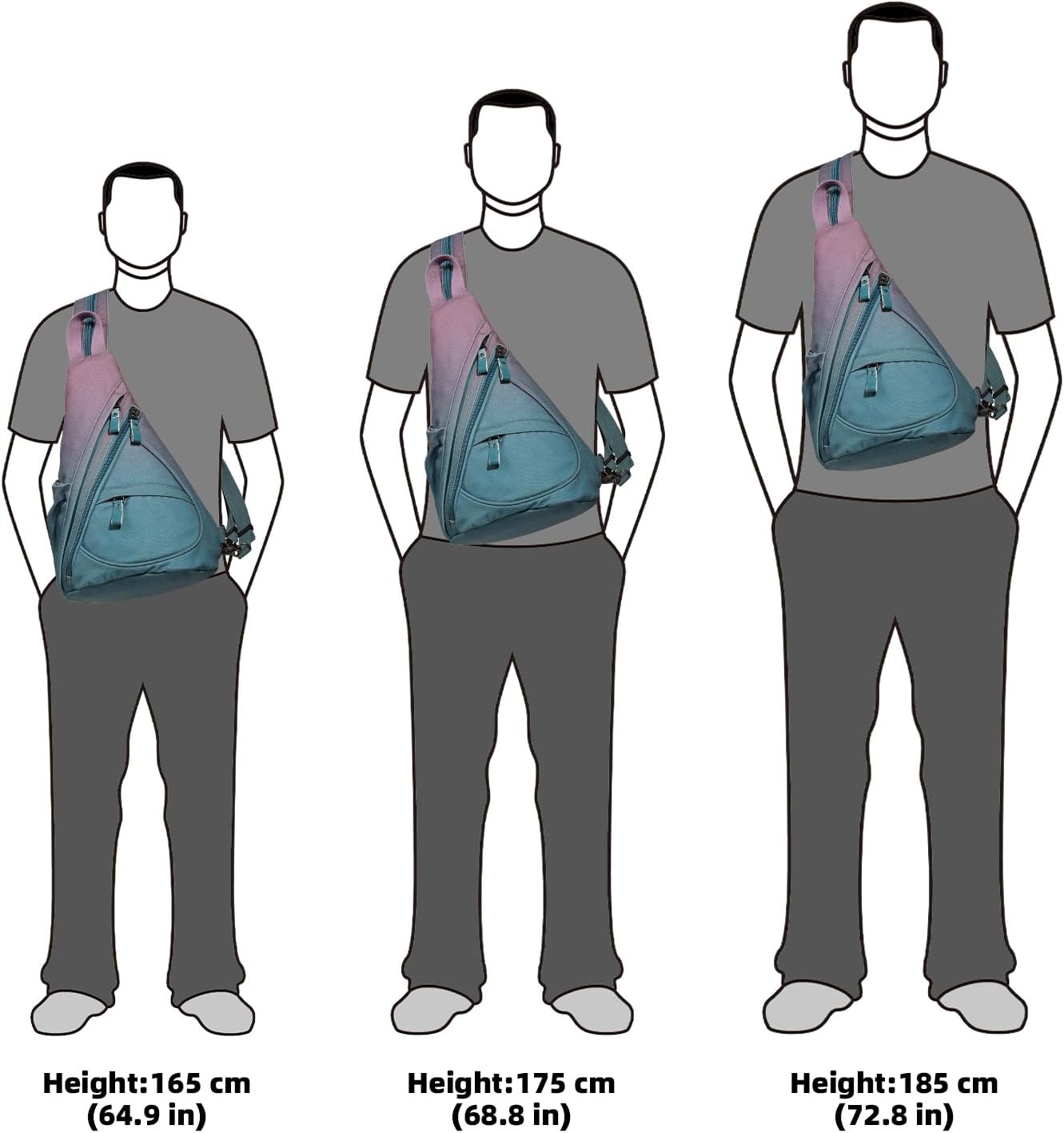 KL928 Canvas Sling Bag - Small Crossbody Backpack Shoulder Casual Daypack Rucksack for Men Women(Large Version)