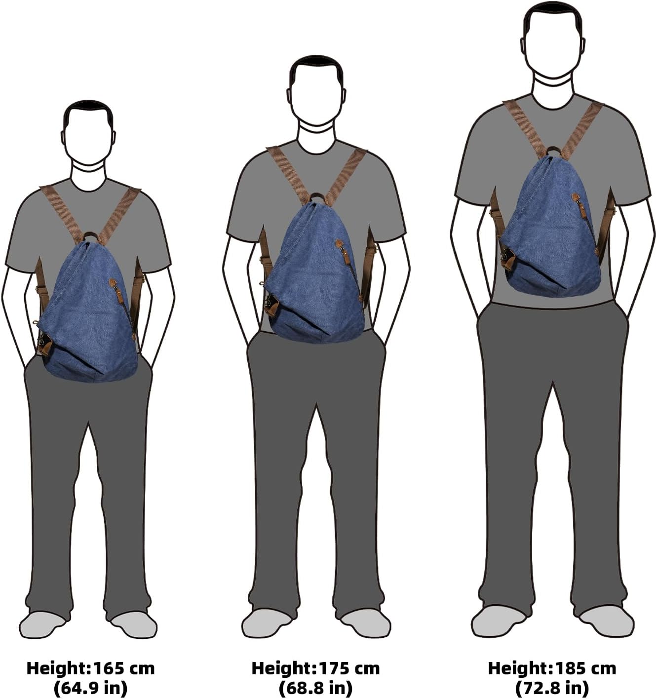 KL928 Canvas Vintage Backpack – Large Casual Daypack Outdoor Travel Rucksack Hiking Backpacks for Men Women