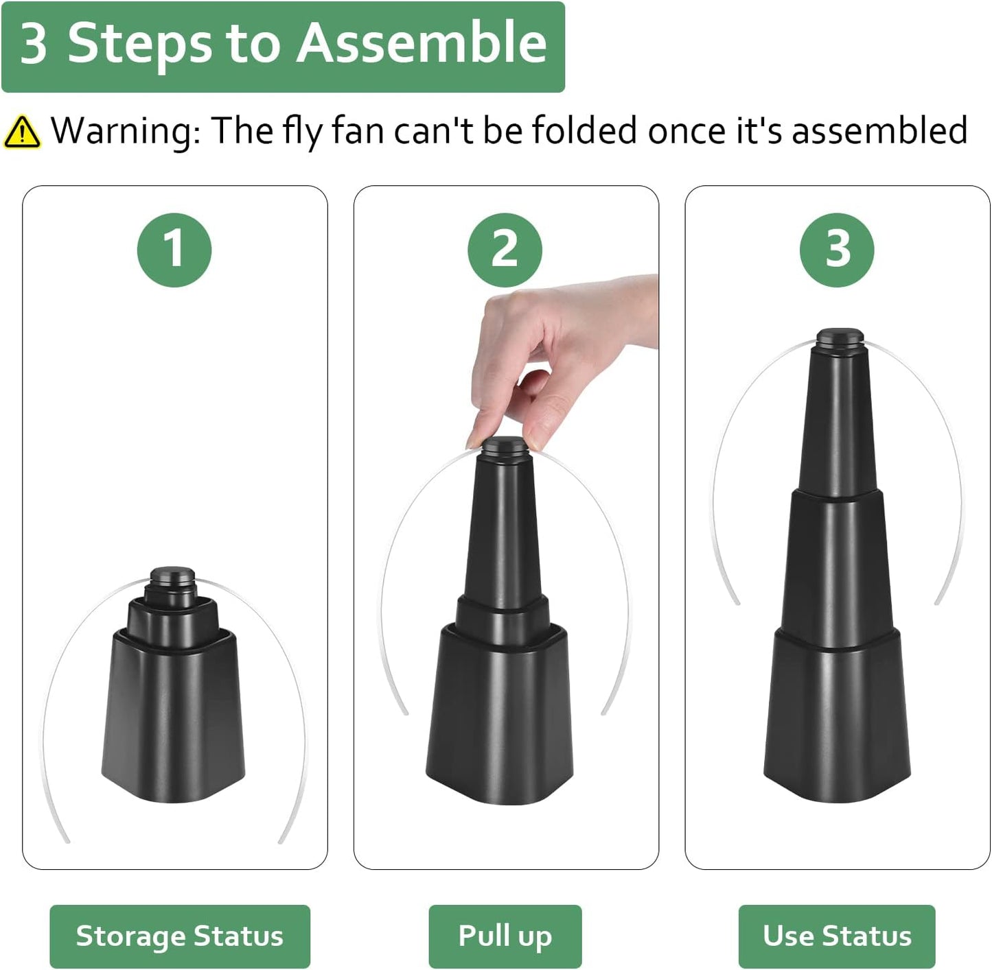 Fly Fans for Tables 4 Pack - Portable Automatic Picnic Table Food Repellent Fans Spinner for Restaurant, Party, Home