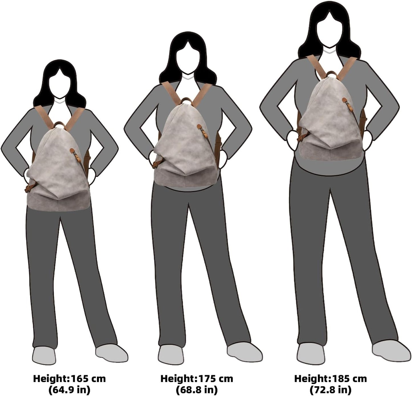 KL928 PU Leather Vintage Backpack – Large Casual Daypack Outdoor Travel Rucksack Hiking Backpacks for Men Women