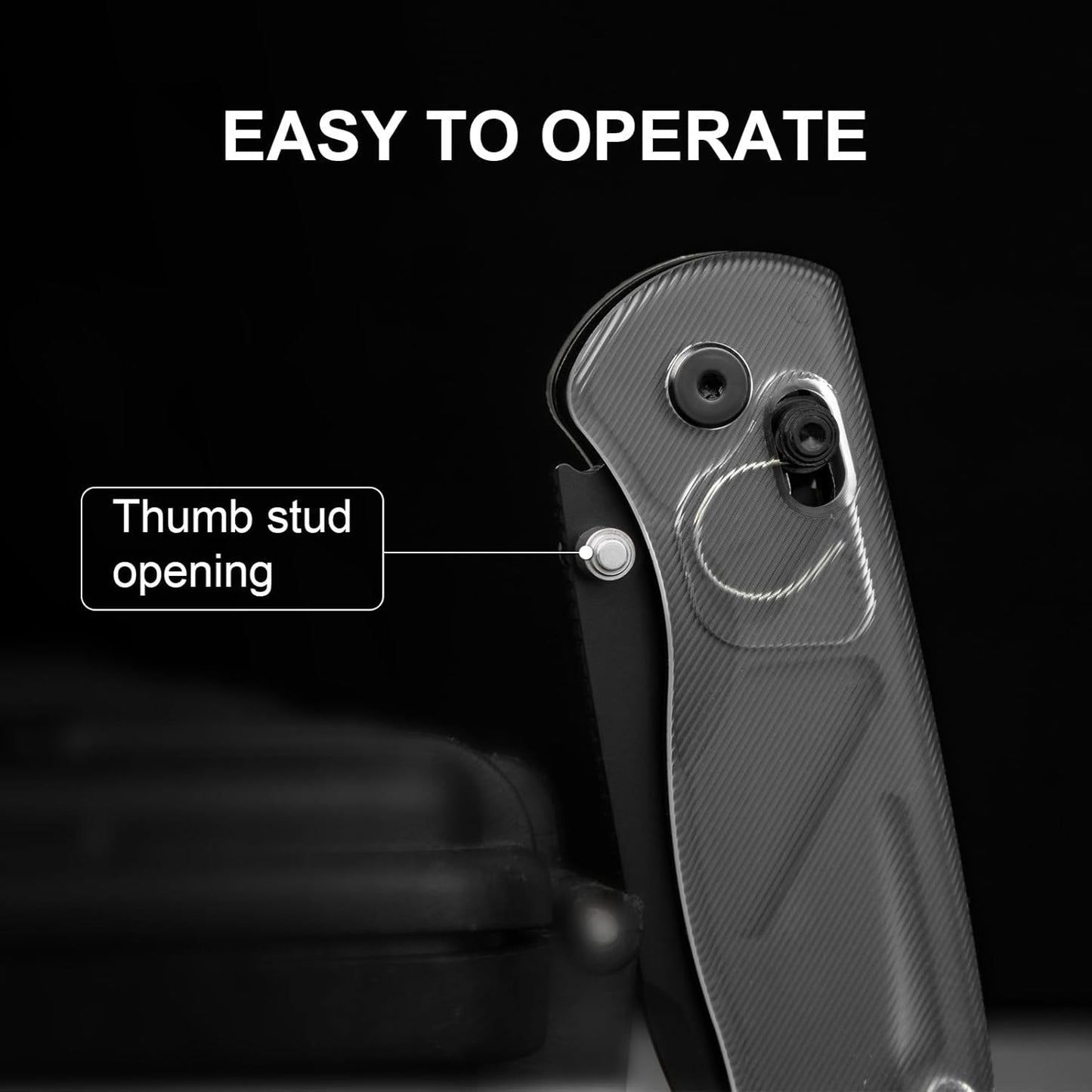 Kizer Drop Bear EDC Pocket Knife, 2.97” Nitro-V Blade Acrylic Handle Folding Knife with Thumb Stud Opener, Clutch Lock EDC Knives for Men Women Gift V3619A9