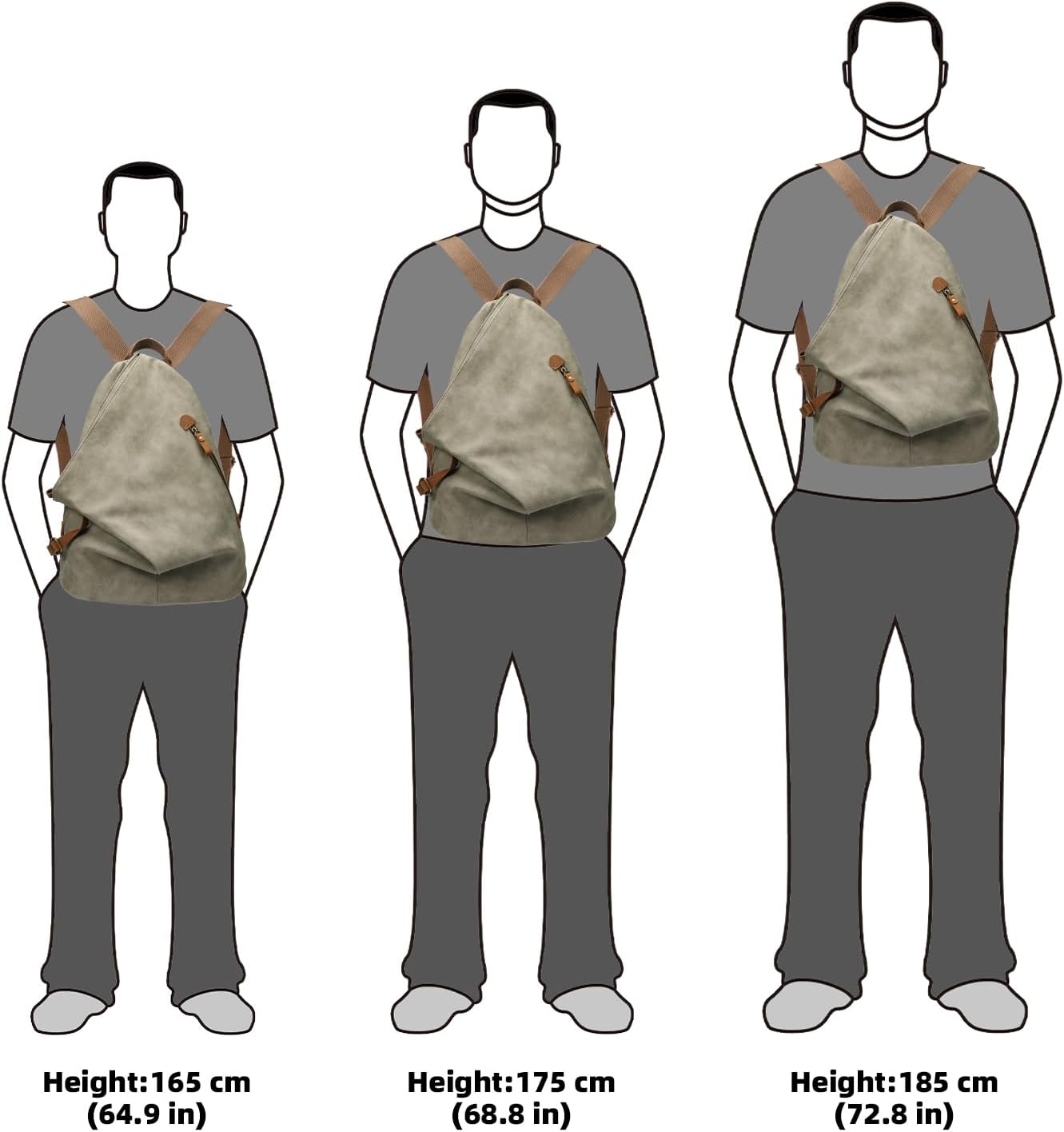 KL928 PU Leather Vintage Backpack – Large Casual Daypack Outdoor Travel Rucksack Hiking Backpacks for Men Women