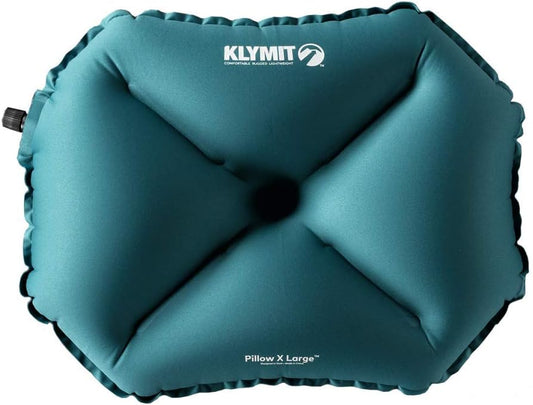 Klymit Pillow X Travel Pillow, Lightweight Inflatable Hybrid Airplane, Backpacking, Hammock, and Camping Pillow