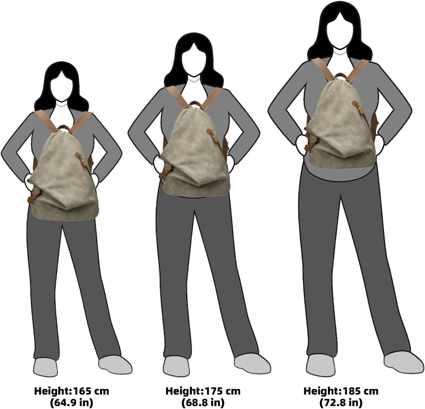 KL928 PU Leather Vintage Backpack – Large Casual Daypack Outdoor Travel Rucksack Hiking Backpacks for Men Women