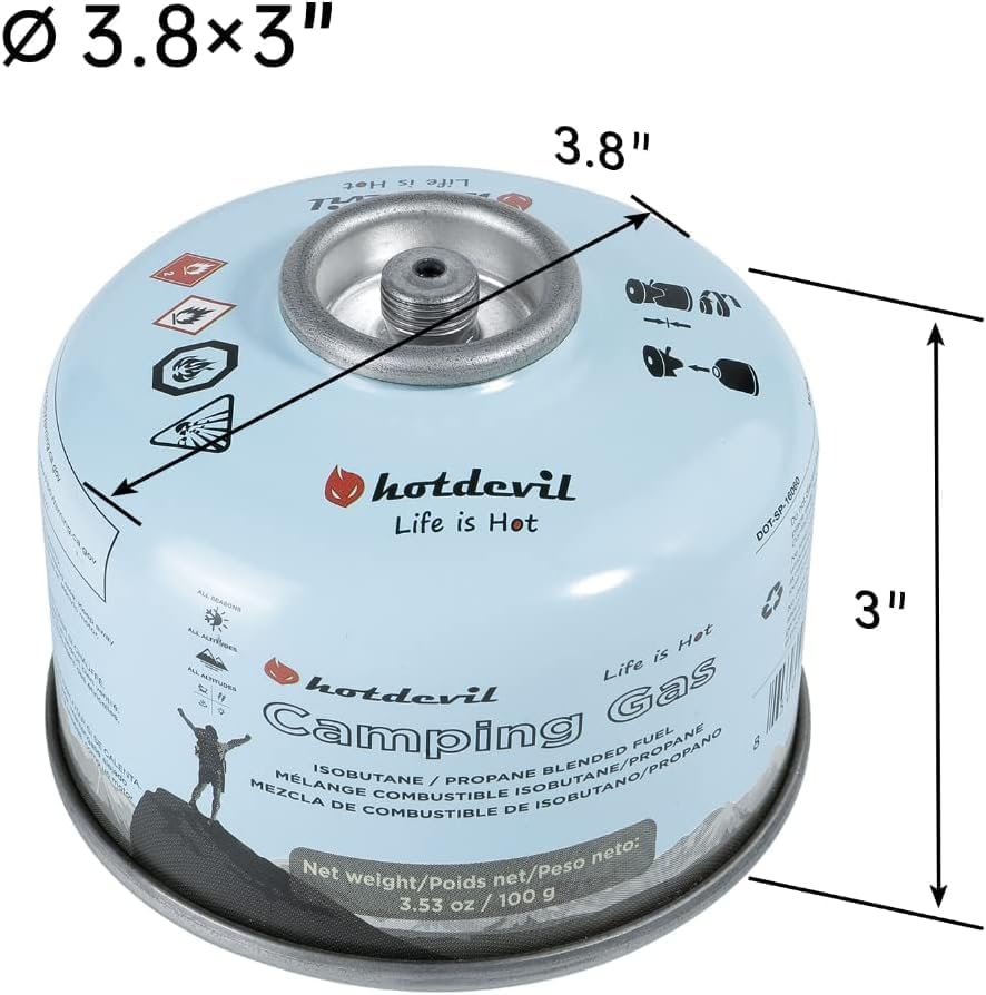 KOMAN Isobutane Fuel Canister Backpacking Stove Fuell Camping Fuel Canister Isobutane Propane Fuel Canister 4 oz(6 Pack)