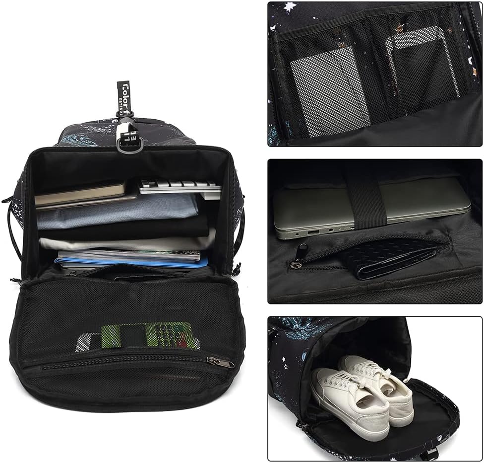 Kalesi Cool Gym Duffle Bag Backpack 4-Way Waterproof with Shoes Compartment for travel Sport Hiking laptop Lightweight