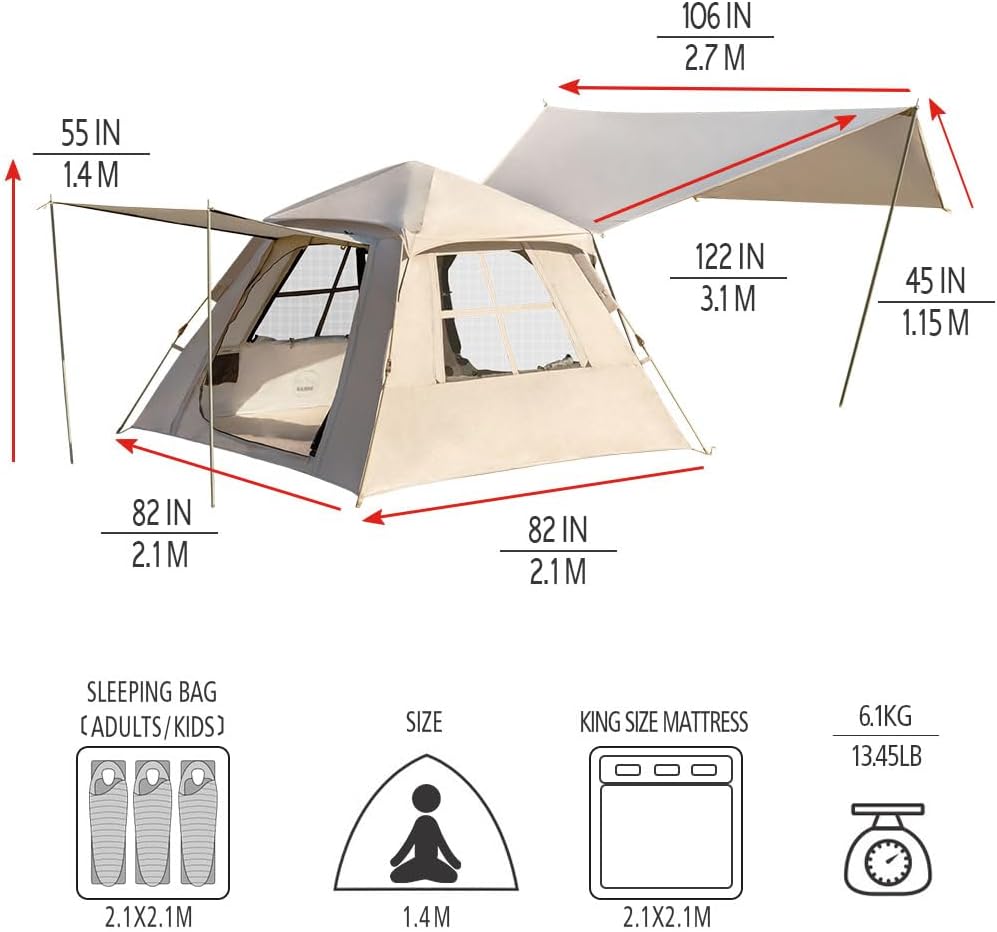 KAZOO Instant Camping Tent