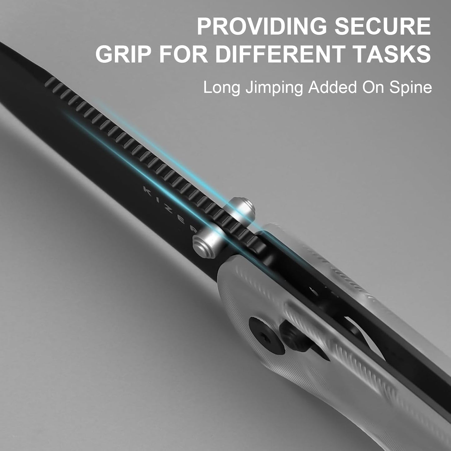 Kizer Drop Bear EDC Pocket Knife, 2.97” Nitro-V Blade Acrylic Handle Folding Knife with Thumb Stud Opener, Clutch Lock EDC Knives for Men Women Gift V3619A12