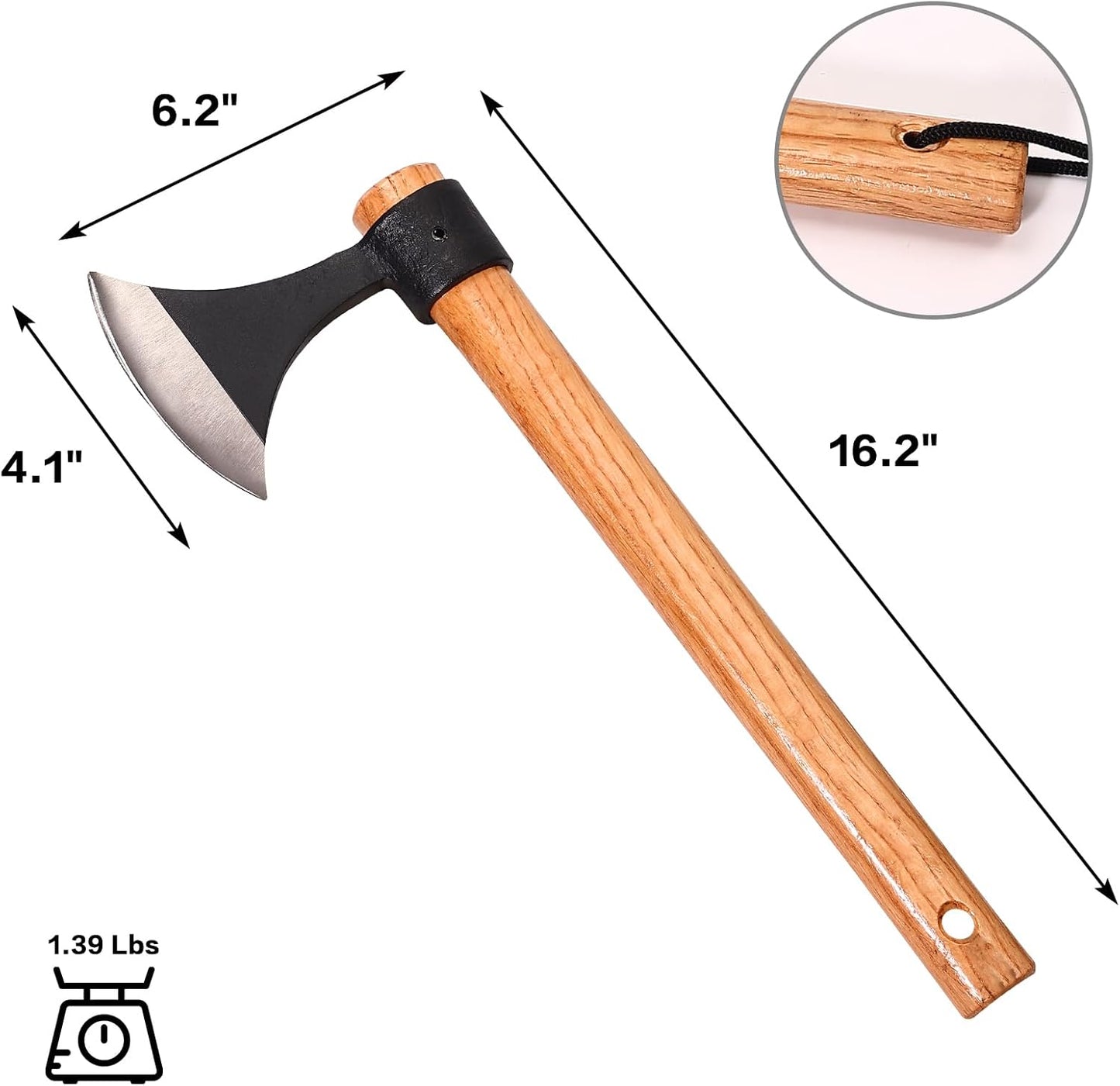 16" Throwing Tomahawks, 2 Pack Axes with High Carbon Steel & Wooden Handle, Ideal for Axe Throwing Game, Recreation & Competition, Gift for Men