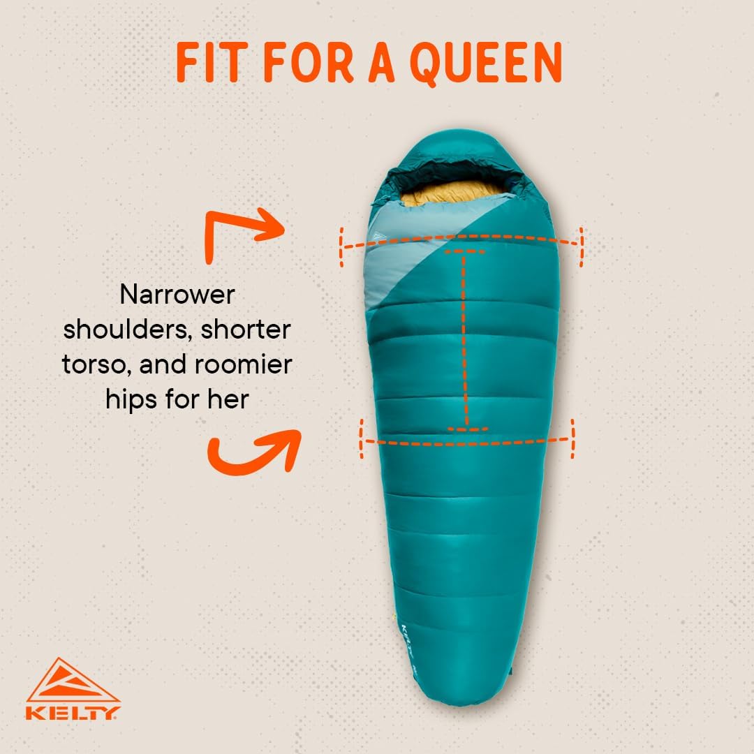 Kelty Cosmic 20 Down Mummy Sleeping Bag for Backpacking, Campers, 550 Fill Power, Recycled Fabrics with PFAS-Free DWR, Designed in Sunny Colorado,