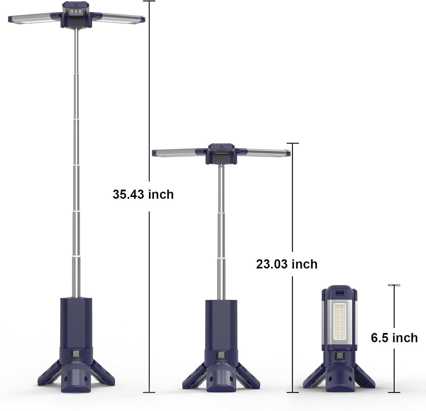 10000mAh Rechargeable 4000LM Camping Light Telescopic Camping Lantern , 270° Rotating Aluminum , Remote Control, Warm/White/Nature, Dimmable for Outdoor Camping, IP45 Waterproof,Portable Bag