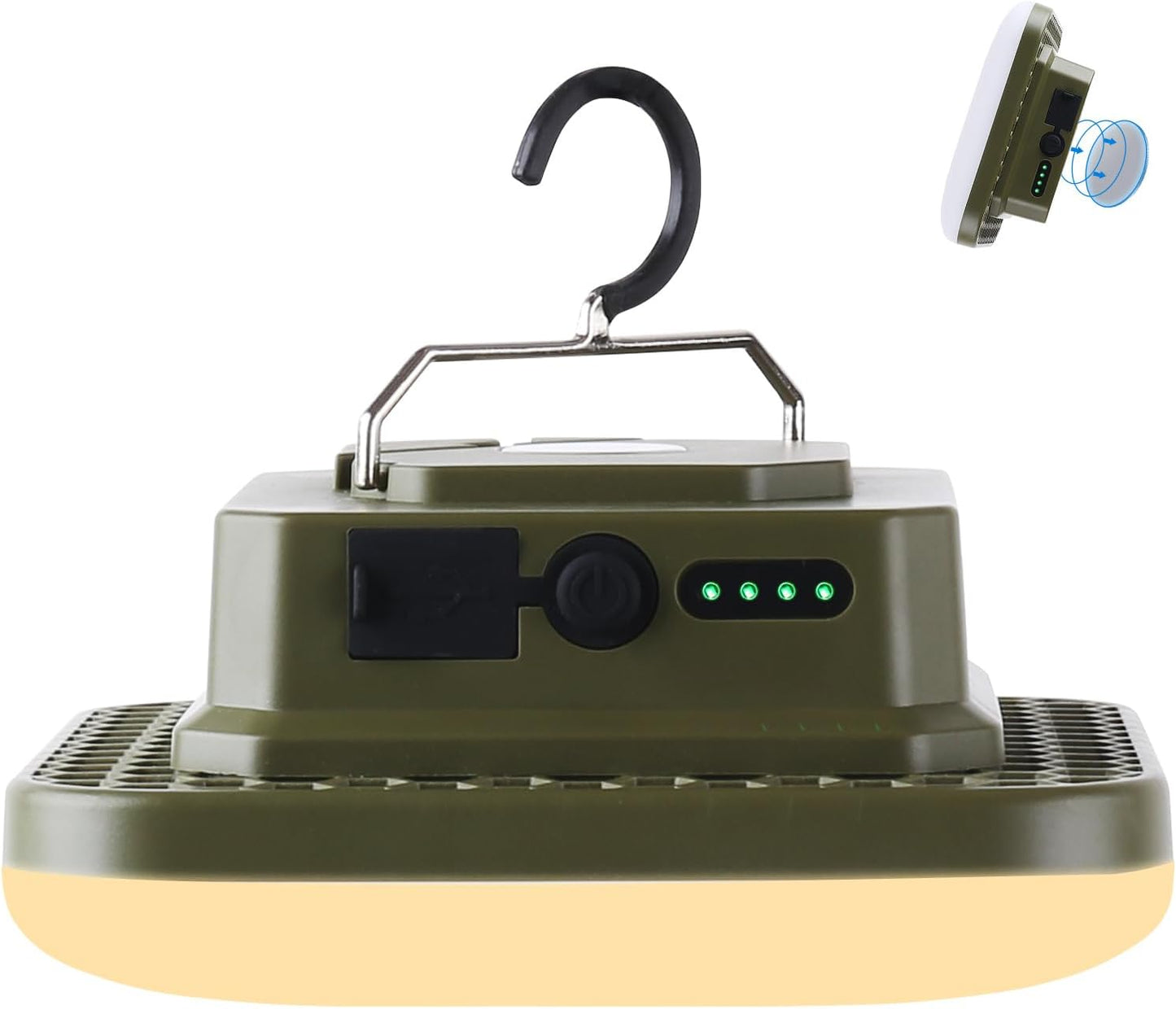 10800mAh Rechargeable Hanging Tent Light with Magnet, 30W 4000LM LED 4 Color Lighting Modes Camping Lantern, Portable IPX5 Waterproof LED Flashlight for Emergency & Gift