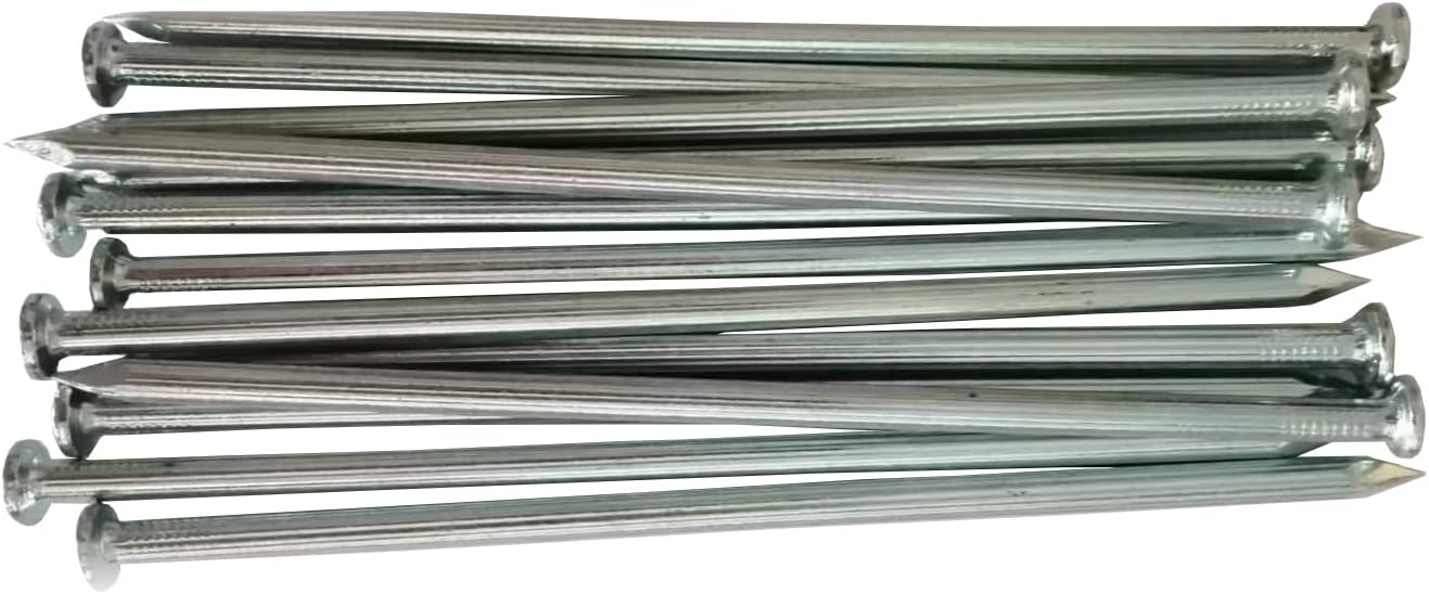 140 Pcs Metal Edging Stakes,6 Inch Galvanized Landscape Edging Spikes,Garden Edging Nails for Paver Edging,Turf,Weed Barriers,Tent and More