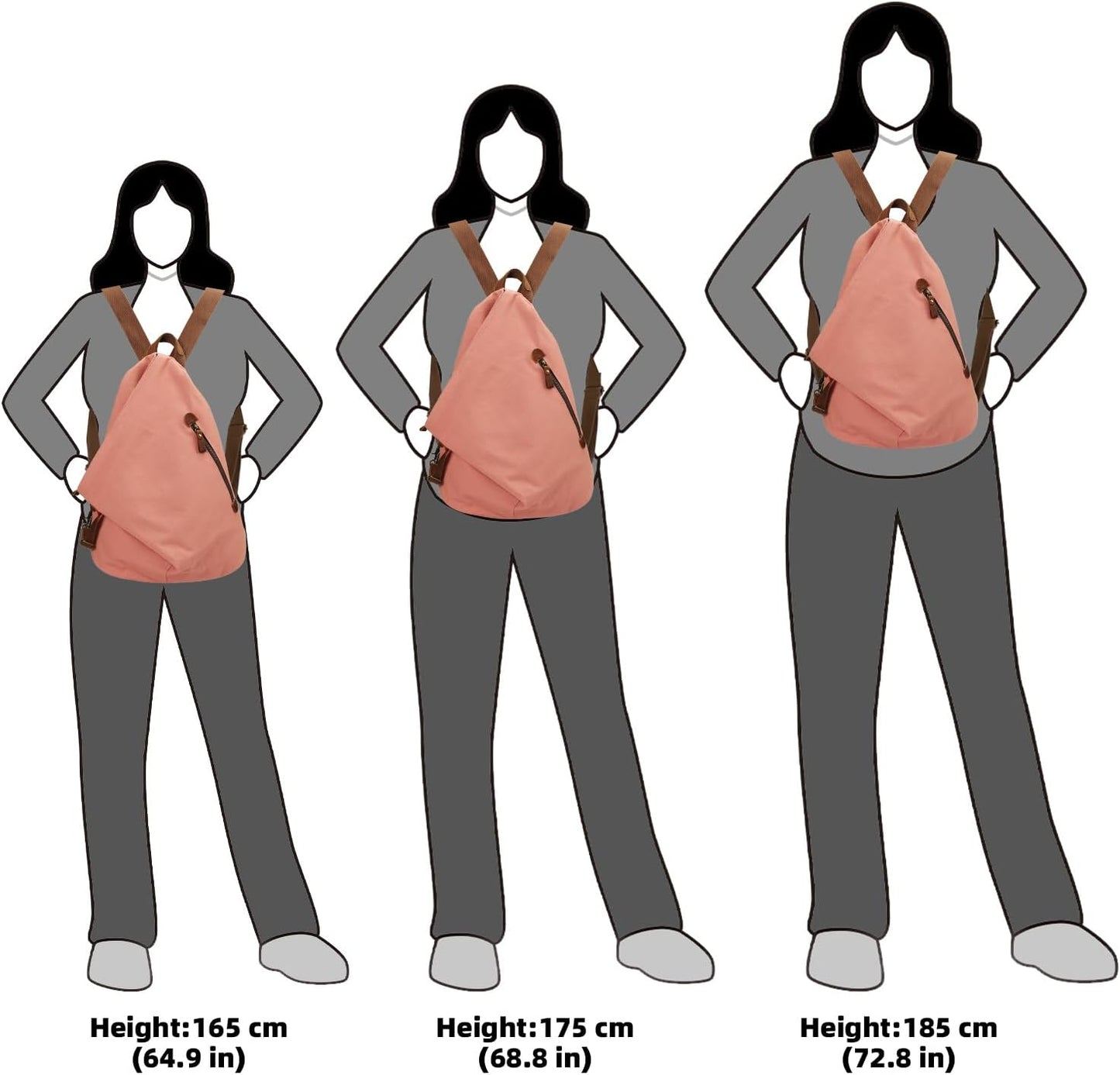 KL928 Canvas Vintage Backpack – Large Casual Daypack Outdoor Travel Rucksack Hiking Backpacks for Men Women