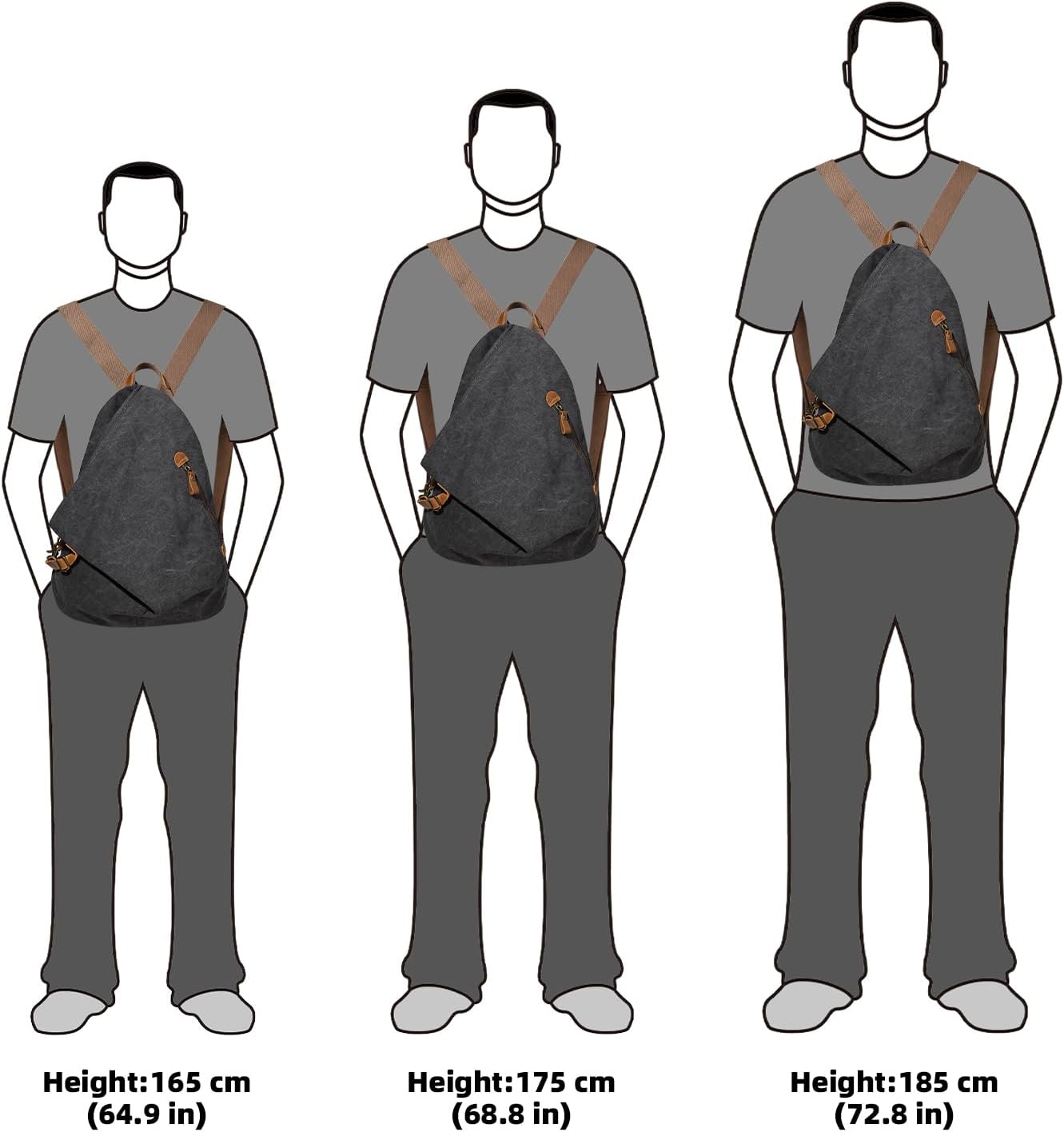 KL928 Canvas Vintage Backpack – Large Casual Daypack Outdoor Travel Rucksack Hiking Backpacks for Men Women