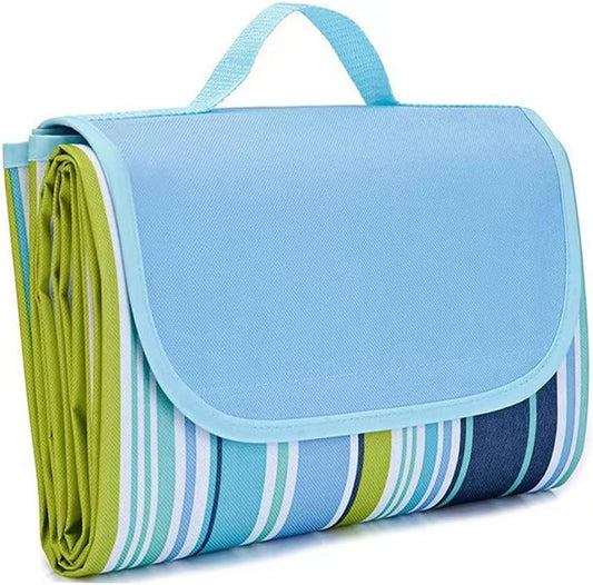 K Y KANGYUN Extra Large Picnic Blanket Outdoor Beach Blankets, Water-Resistant Foldable Sandproof Blankets Cute Picnic Mat for Beach, Camping Grass Lawn Park Mats (Blue, 80x60 in)