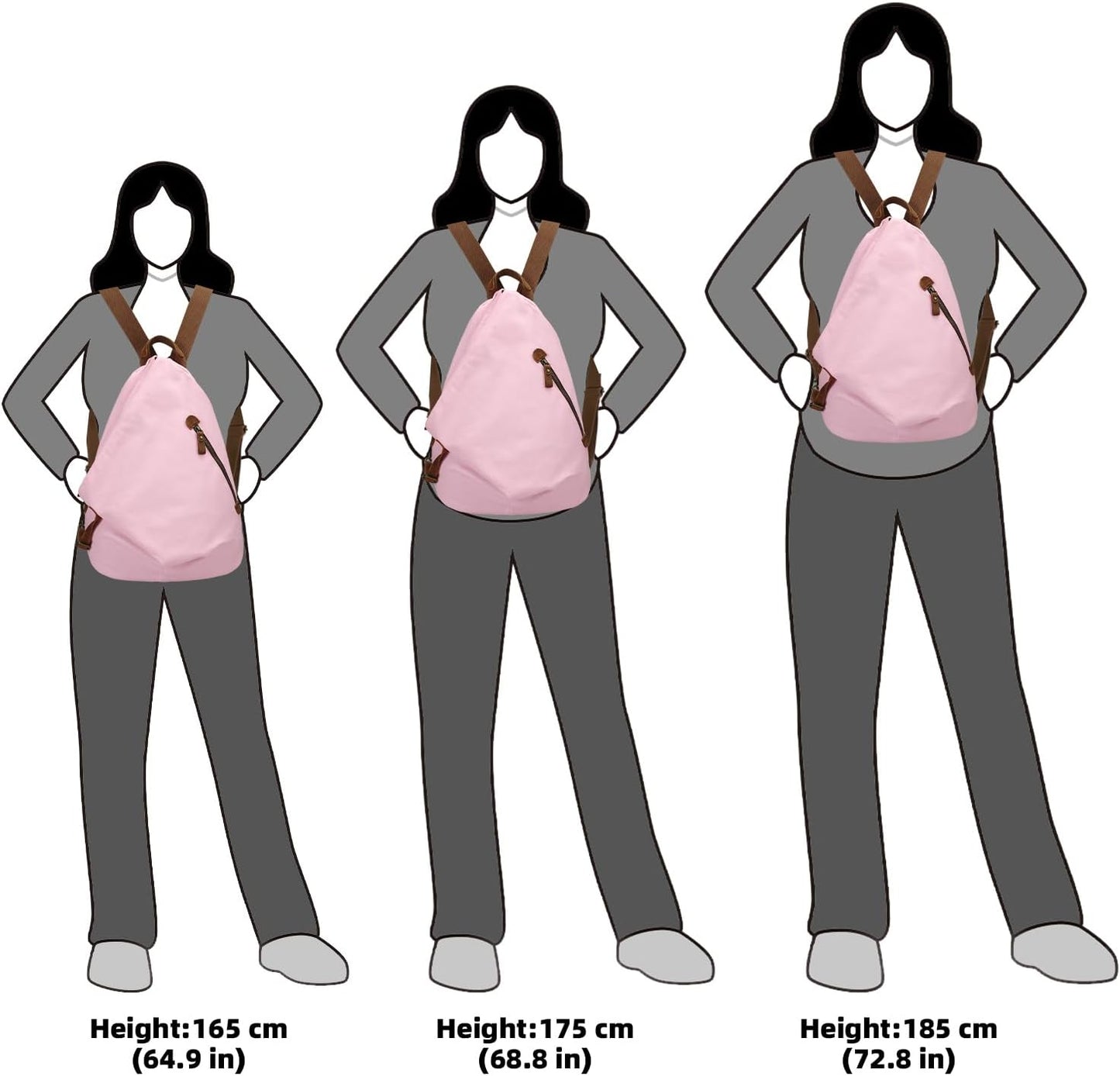 KL928 Canvas Vintage Backpack – Large Casual Daypack Outdoor Travel Rucksack Hiking Backpacks for Men Women