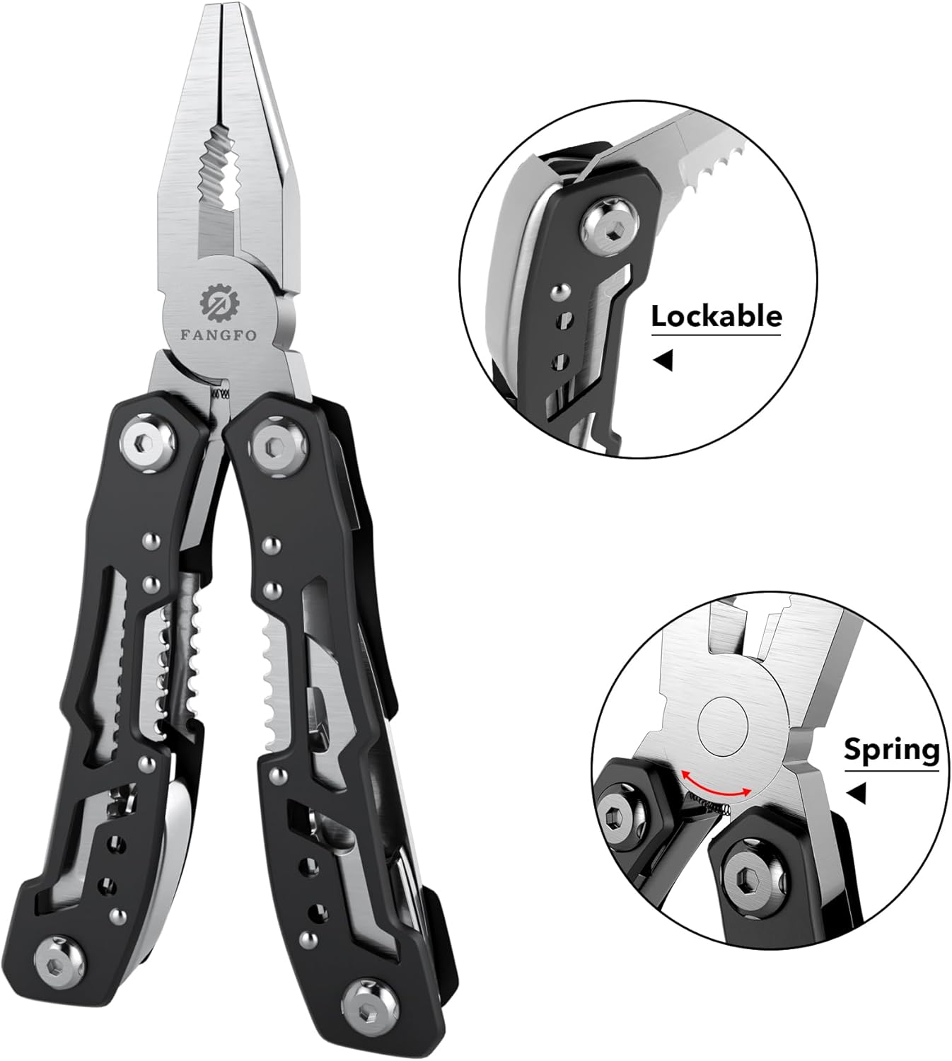 10 Pcs14-In-1 Multitool - Multi-functional Stainless Steel Pocket Knife for Men, Perfect for Outdoor, Home, and Auto Repair