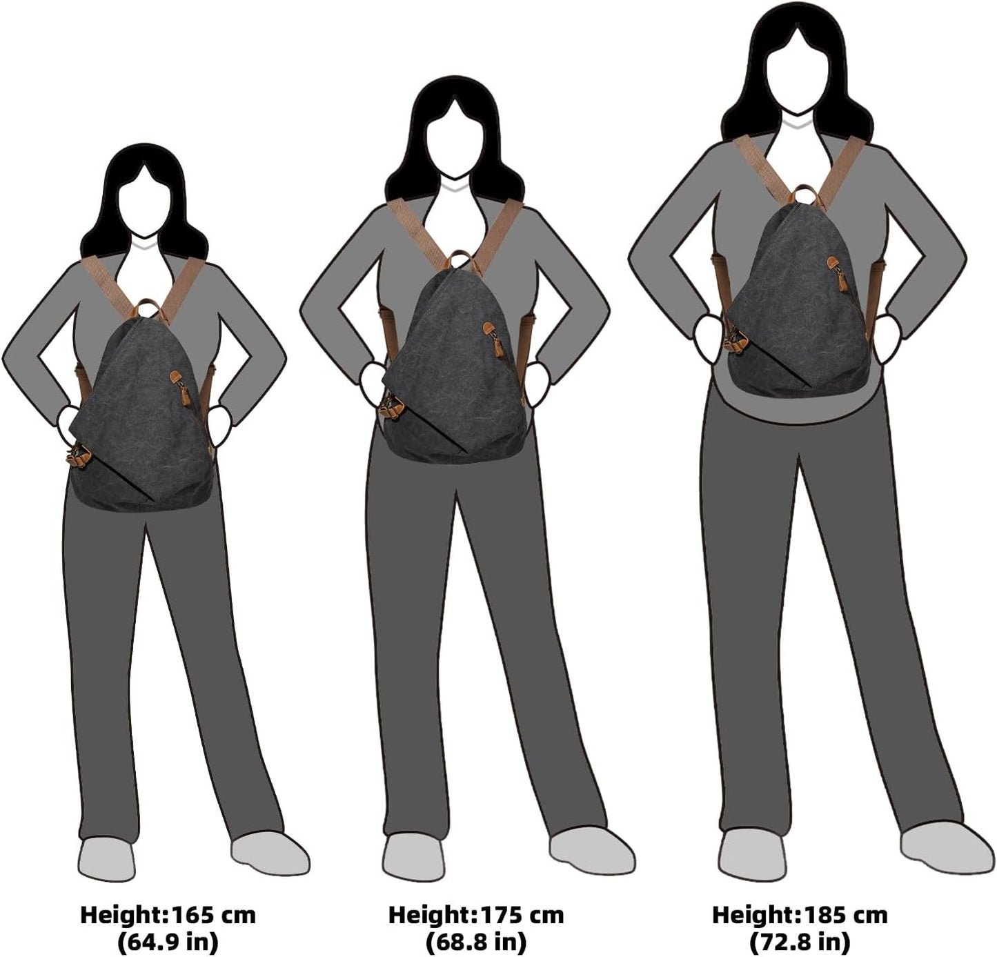 KL928 Canvas Vintage Backpack – Large Casual Daypack Outdoor Travel Rucksack Hiking Backpacks for Men Women