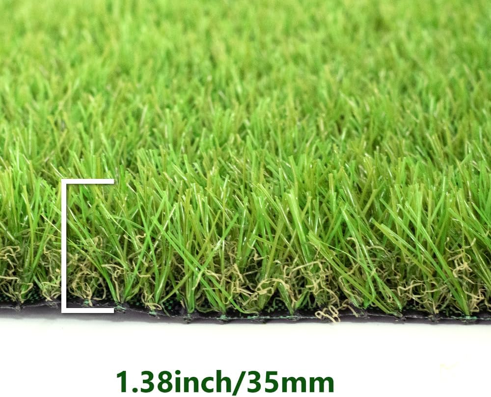 11FT x 79FT Artificial Turf 1.38inch Simulated Synthetic Fake Grass with Drainage Holes, Reusable Grass Urinal for Dogs, Backyard Lawn Rug Doormat Decorations, Custom