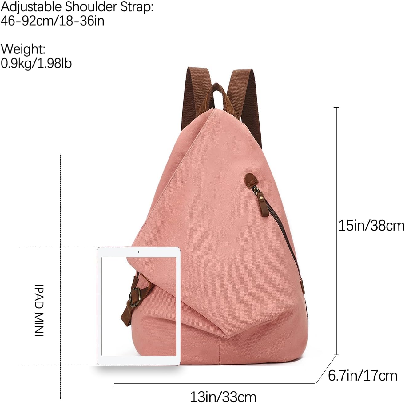 KL928 Canvas Vintage Backpack – Large Casual Daypack Outdoor Travel Rucksack Hiking Backpacks for Men Women