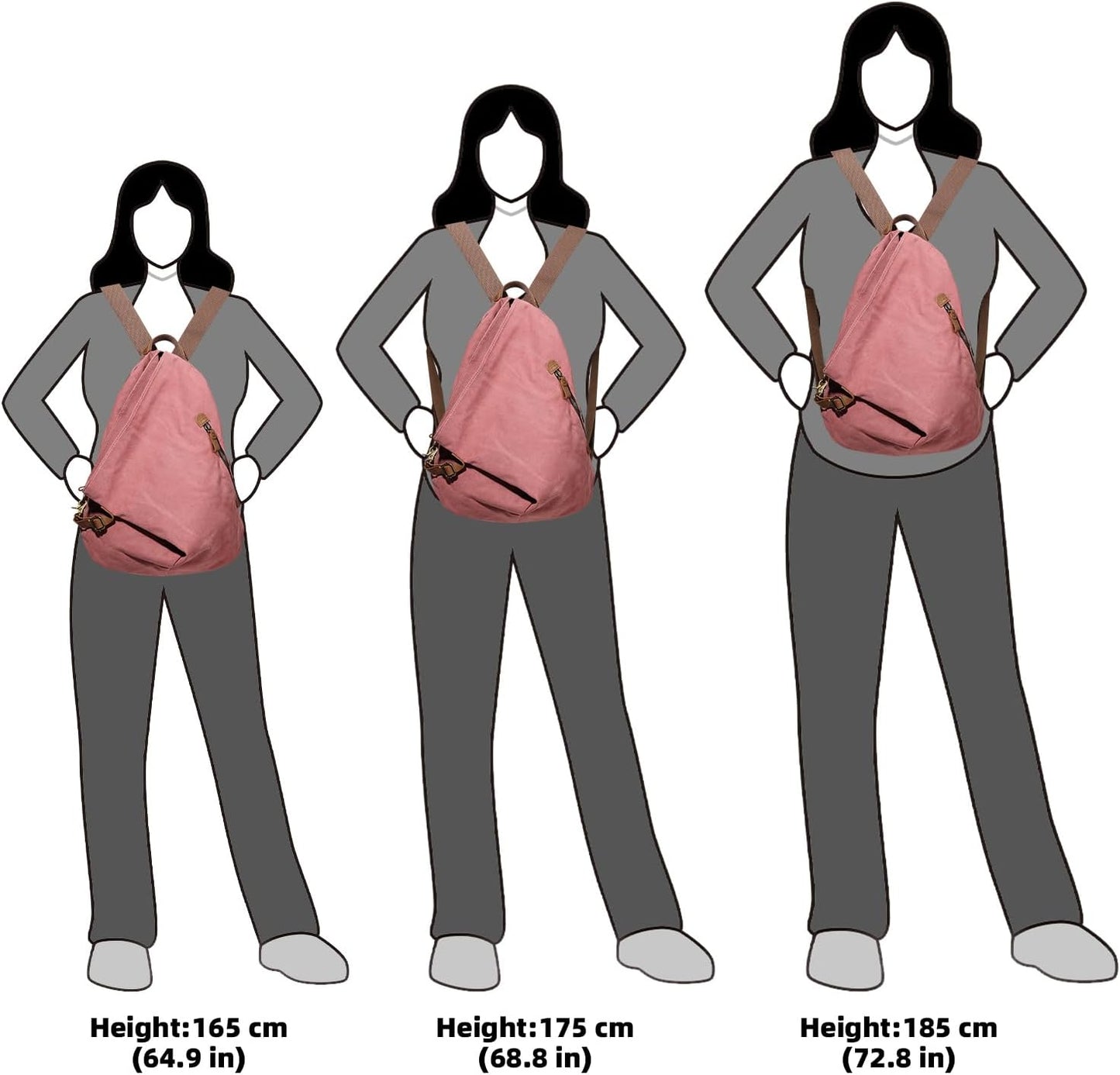 KL928 Canvas Vintage Backpack – Large Casual Daypack Outdoor Travel Rucksack Hiking Backpacks for Men Women