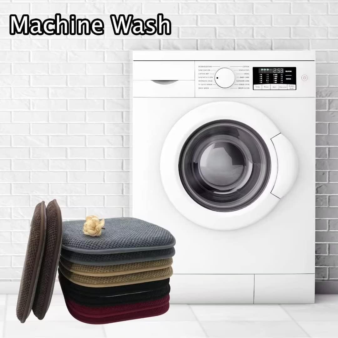 Khaki Foam Seat Cushions Kitchen Chairs Pads for Dining Chairs Non Slip Patio Seat Cushions Set of 4 Washable U Shaped Soft Thick Large Metal Wooden Chair Cushions,17" x 15"