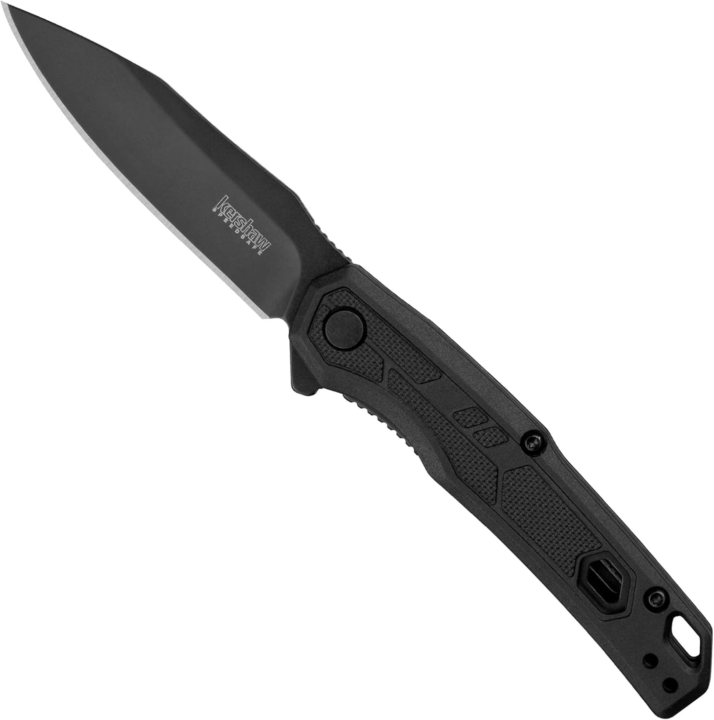 Kershaw Appa Folding Tactical Pocket Knife, SpeedSafe Opening, 2.75 inch Black Blade and Handle, Small, Lightweight Every Day Carry