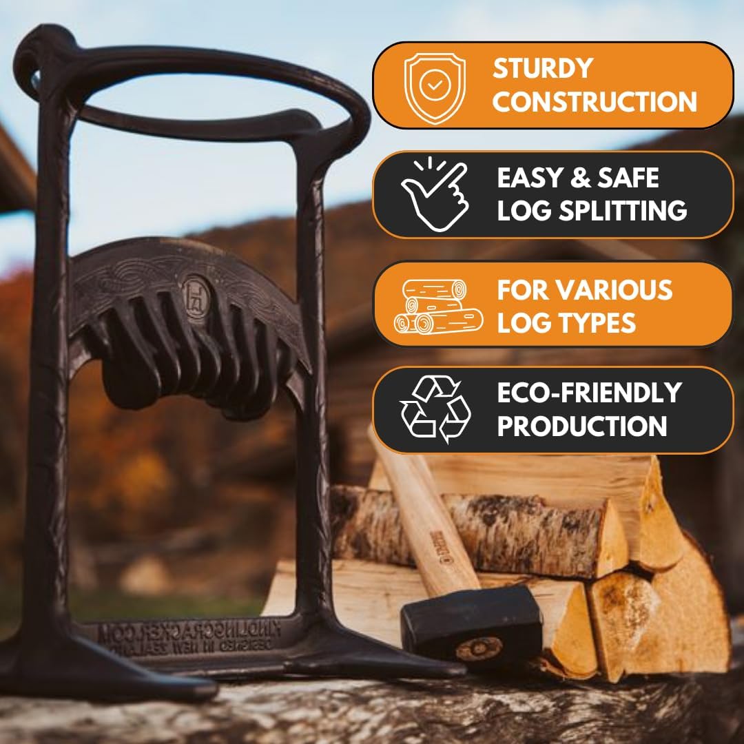 Kindling Cracker XL Kindling Cracker King Firewood Splitter - Kindling Splitter Wood Splitter Wood Splitting Wedge Manual Log Splitter Wedge