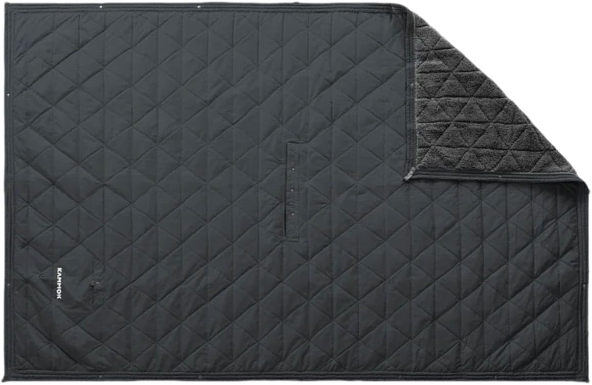 KAMMOK Mountain Blanket - Ultra-Plush Fleece, Water Resistant, Portable, Durable, Indoor/Outdoor Camp Blanket (84 in × 50 in) - Granite Gray