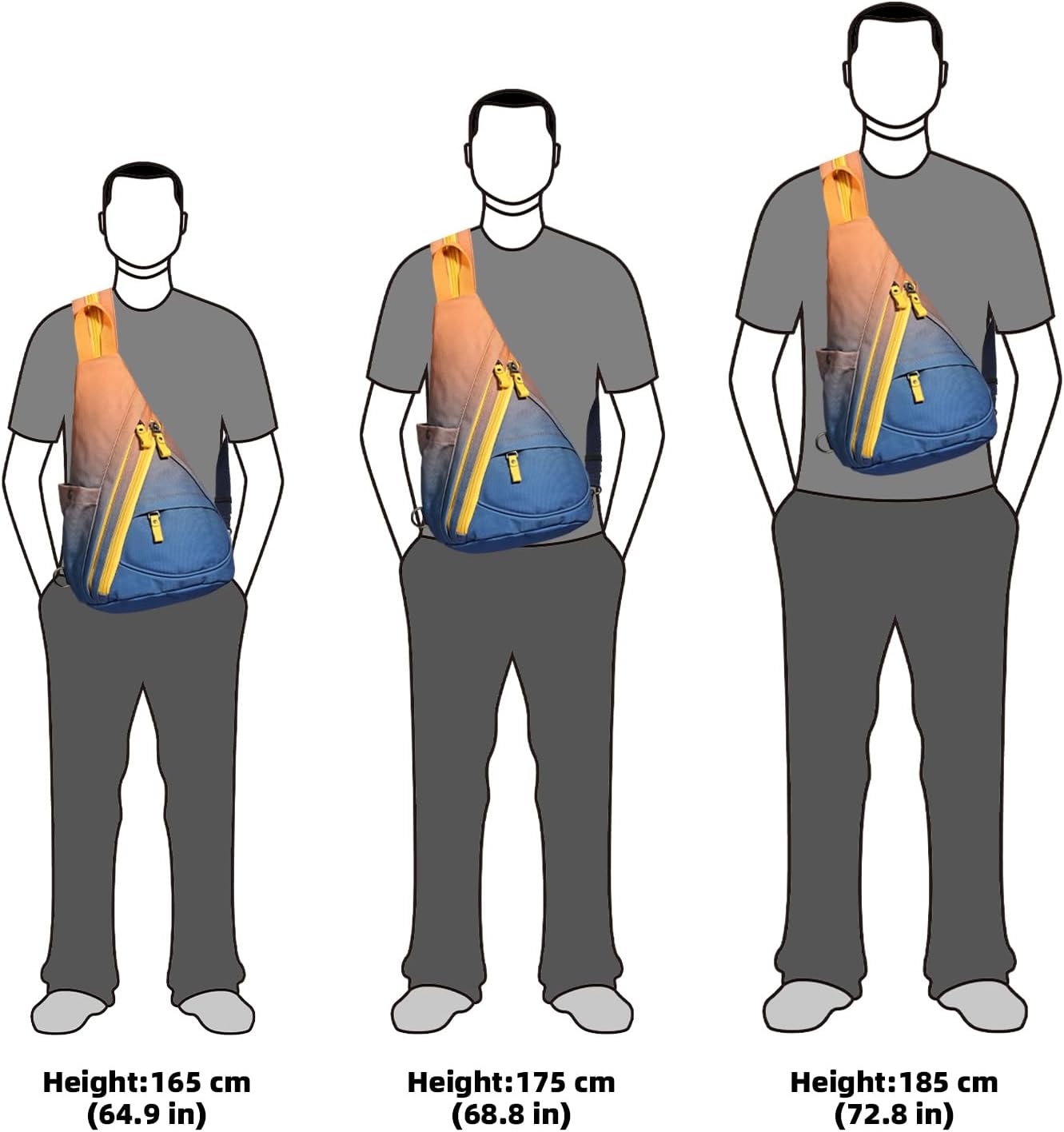 KL928 Canvas Sling Bag - Small Crossbody Backpack Shoulder Casual Daypack Rucksack for Men Women(Large Version)