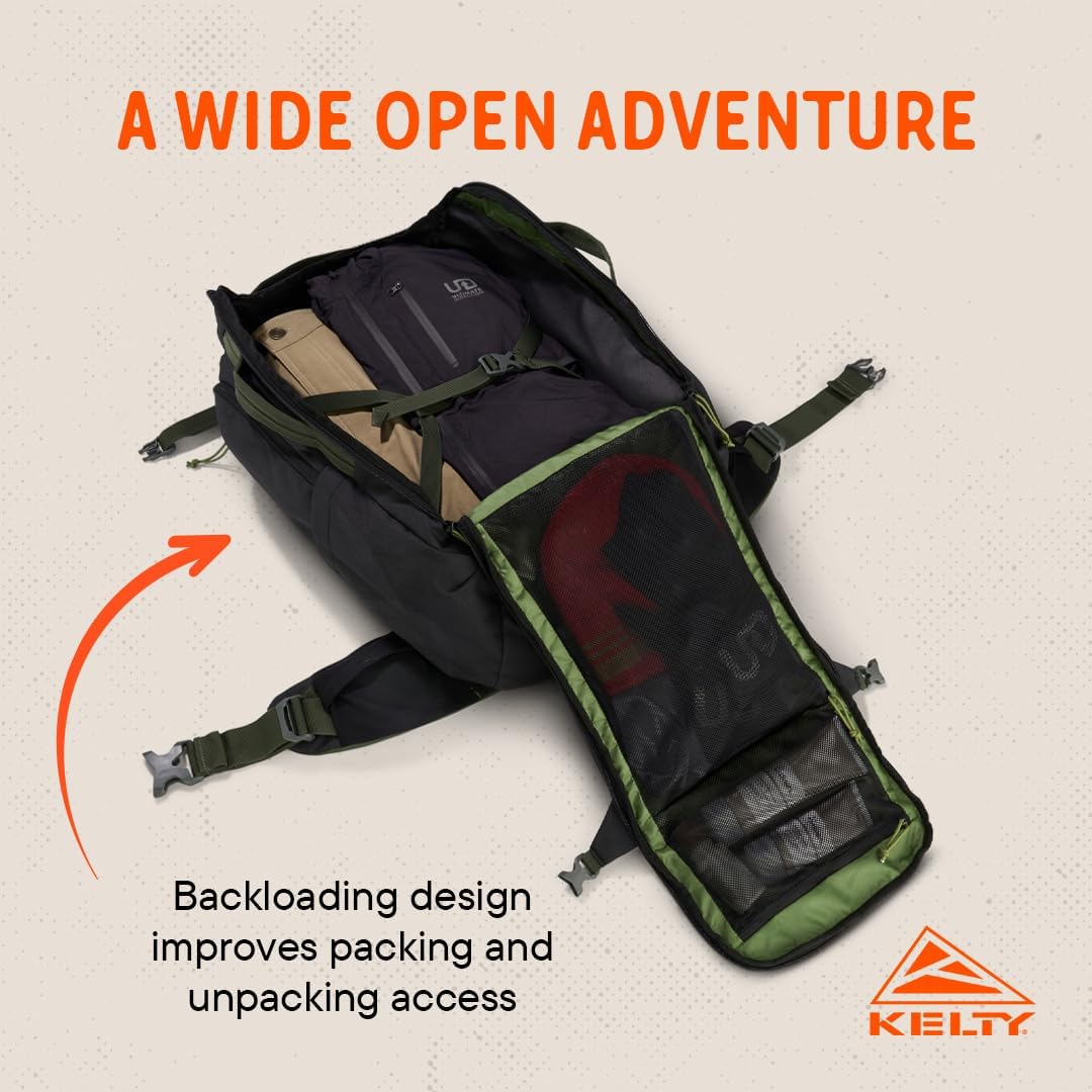 Kelty | Redwing Traveler Backpacks, Travel Pack for Adventure Travel | Burnt Olive & Black