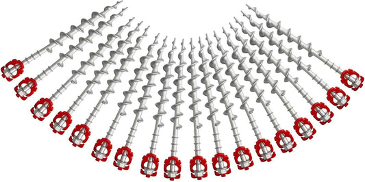 18 Pcs 12" Aluminum Ground Anchors, Tent Stakes Heavy Duty for Swing Set Anchors Screw in Kit for Tents, Canopies, Sheds,Amusement Facilities,Swing Sets Outdoor