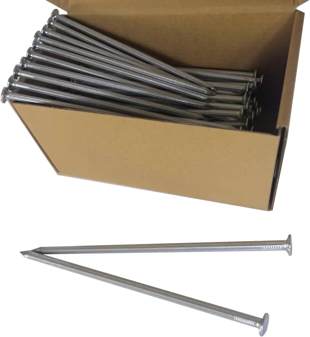 140 Pcs Metal Edging Stakes,6 Inch Galvanized Landscape Edging Spikes,Garden Edging Nails for Paver Edging,Turf,Weed Barriers,Tent and More