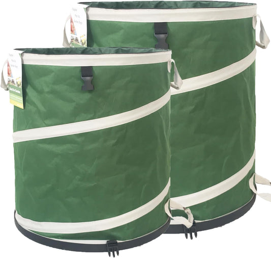 16 Gallon and 24 Gallon Collapsible Trash Can Solid Bottom for Pop-Up Trash Can,Recycling Bin,RV Camping Waste Bin,Laundry Hamper,Yard Waste Bag,Garden Debris Bag,Lawn Grass,Yard Weeds Bags,Leaf Bags