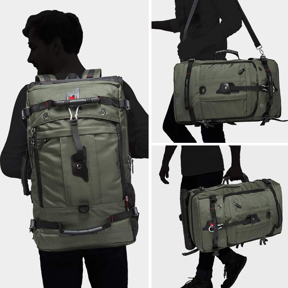 KAKA Travel Backpack, Carry On Backpack Durable Convertible Duffle Bag Fit for 15.6 Inch Laptop for Men and Women(Medium 35L)
