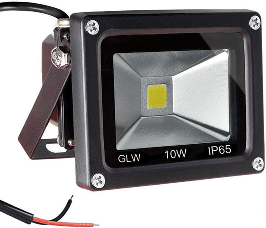 12V AC/DC LED Flood Light, 10W Mini IP65 Waterproof Outdoor Security Light, 900LM, 6000K Daylight White, 80W Halogen Bulb Equivalent