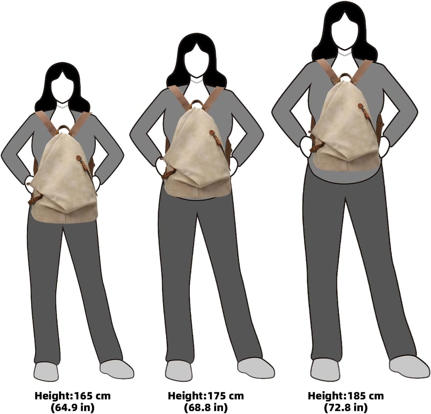 KL928 PU Leather Vintage Backpack – Large Casual Daypack Outdoor Travel Rucksack Hiking Backpacks for Men Women