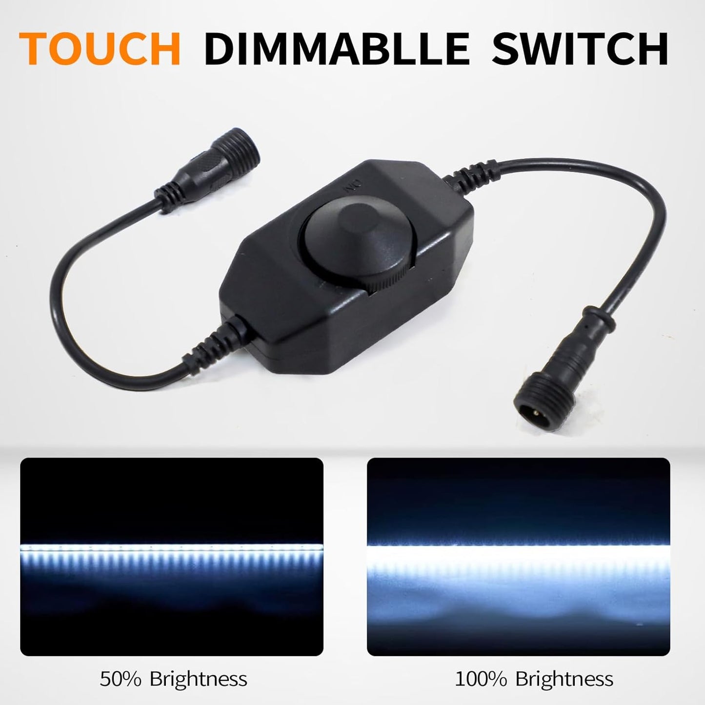 12V LED Interior Light Bar Kit Dimmable IP67 Waterproof Camping String Lights, Aluminum Magnetic Mount Exterior Lights,Portable Lighting for RV, Camping Tent Car Trailer Boat (4 Pack)